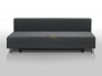 Диван Комфорт графит без подлокотников 4 подушки
