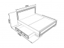Кровать S320-LOZ/180 с выкатными тумбами Кентаки Белый