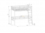 Кровать чердак Севилья 5.01 черный