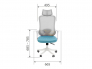 Офисное кресло Chairman CH563 белый пластик, бирюзовый