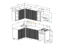 Кухня Оливия NEW 1,4*2,4 Кашемир, Дуб Крафт