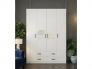 Шкаф 4-хстворчатый с ящиками Турин белый