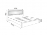 Кровать с настилом и мягкой спинкой Беатрис модуль 9 Орех гепланкт