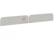 Мягкая спинка к кровати с ящиками Темная 2шт