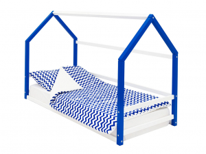 Детская кровать-домик Монтессори Svogen сине-белый