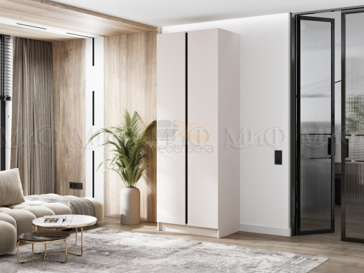 Шкаф двухстворчатый Келвин (800) Кашемир-вставка черная
